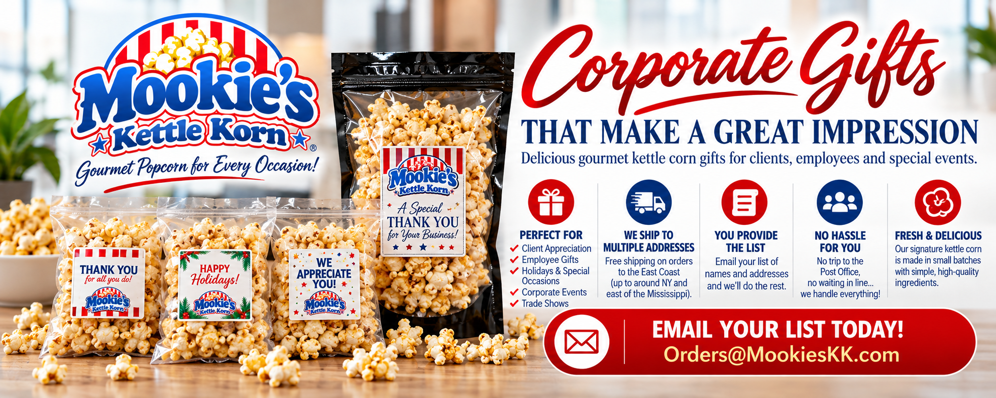 Mookie's Kettle Korn Corporate Gifts